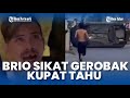 VIRAL Mobil Brio Tabrak Tukang Kupat Tahu, Mau Kabur tapi Hantam Pagar Rumah hingga Terguling