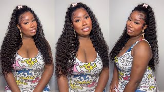 BOMB 😍 26” Water Wave 360 Lace Wig Install with Natural Hairline FT YMY Hair | The Tastemaker