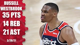 Russell Westbrook puts up ridiculous 35-14-21 line vs. Pacers [HIGHLIGHTS] | NBA on ESPN