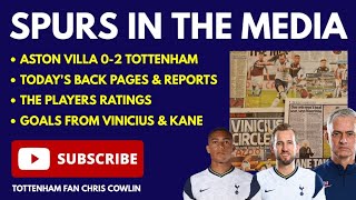 SPURS IN THE MEDIA: Aston Villa 0-2 Tottenham: Player Ratings, "Kane Relief" & "Vinicius Circle"