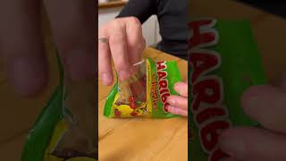 Unwrapping Haribo Happy Cherries 🍒 #viral #shortsvideo #trending #satisfying #asmr #food