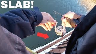 He Caught A SLAB CRAPPIE On This Dock!! *Fishing Docks For PB SLABS!*