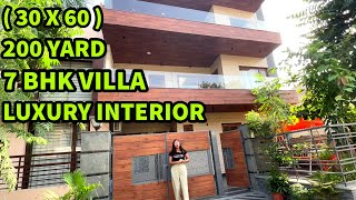 (30 X 60) Fabulous Design 200 Yard 7 BHK Triple Story Villa With Luxury Interior Decoration, India