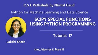 Scipy special functions using Python Programming: Tutorial 17