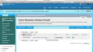 Creating a Discussion Thread
