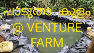 പാടുതാ കുളം | NEW VENTURE IN VENTURE FARM | HOW TO MAKE A FISH POND WITH 500 GSM TARPAULIN