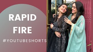 Rapid Fire With Sharma Sisters | Youtube Shorts | Tanya Sharma | Kritika Sharma
