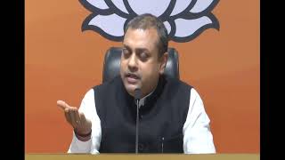 BJP National Spokesperson Dr. Sambit Patra  addresses a press conference at BJP HQ, New Delhi.