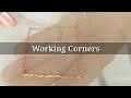 How to work on edges and corners using Aari chain stitch. | For Beginners | In English |