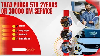 Tata Punch 5th 2years or 30000 km service || paid service || tata punch service cost #punch #car