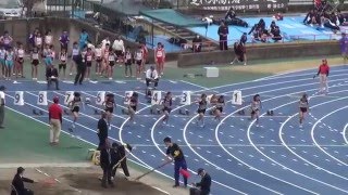 2016 第1回茨城県記録会 中学女子100m 5組