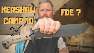 KERSHAW CAMP 10 | FLAT DARK EARTH | FDE/TAN NEW FOR 2018