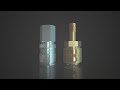 how europe dn 7.2mm pneumatic air coupling work 3d animation