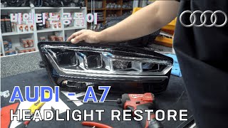 Repair a broken headlight.