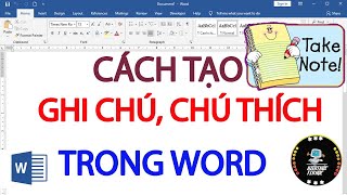 Cách tạo chú thích trong word