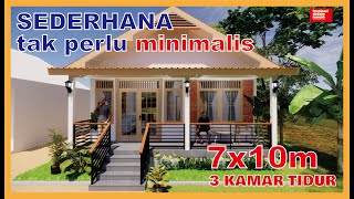 80jt | rumah sederhana dikampung 7x10m | 3 kamar tidur | proses konstruksi pembangunanya