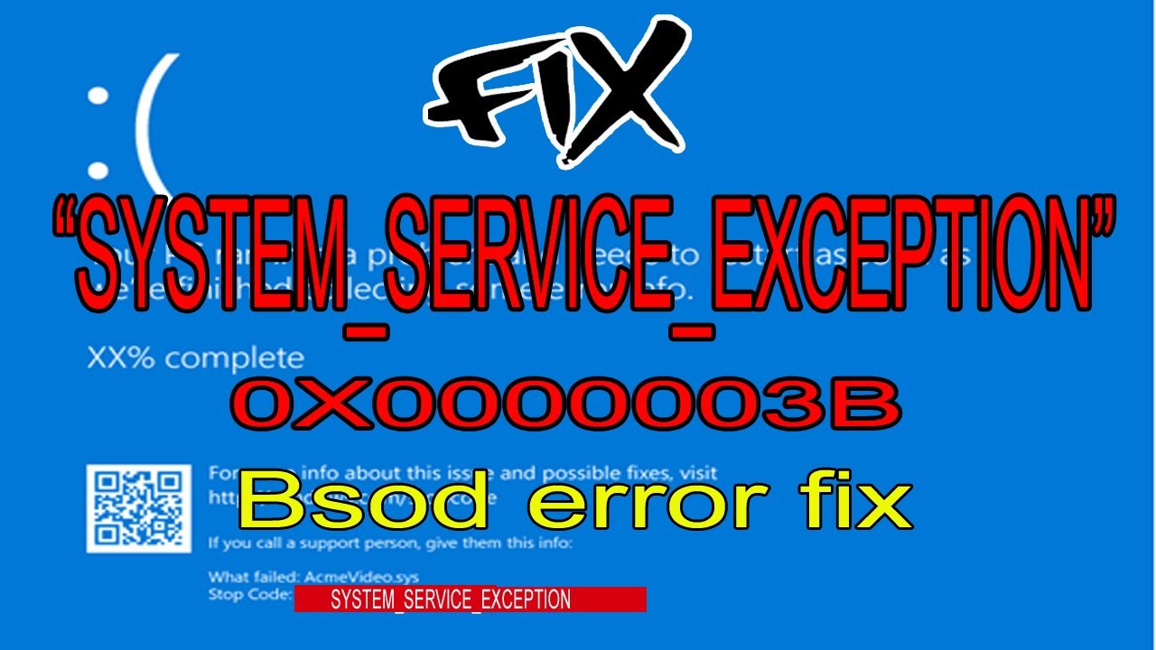 How To EASILY Fix System Service Exception (STOPCODE) Blue Screen Error ...