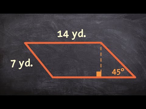 Geometry - Use 45 45 90 triangle to determine the height for the area of a parallelogram Geometry - Use 45 45 90 triangle to determine the height for the area of a parallelogram