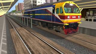 Thai Train simulator : ขบวนรถด่วนพิเศษที่ 37+45 เข้าสู่สถานีชุมทางหาดใหญ่