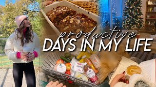DAYS IN MY LIFE | healthy grocery haul, how I create my videos, baking bananas bread, & date night!