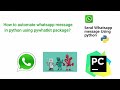 How to automate WhatsApp message in python using pywhatkit package? || Dec 2020