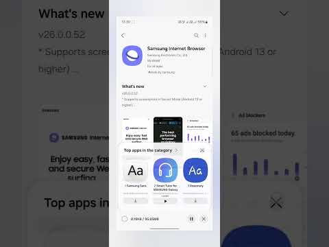 Nueva actualización del navegador de Internet Samsung (Versión: 26.0.0.52) #oneui6
