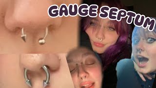 My Gauging septum journey:3 (16g- 8g)