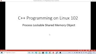 C++ Programming on Linux - Process Lockable Shared Memory Object