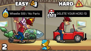 5 EASY to HARD Challenge in HCR2 #2 😵 Can I complete Your Challenge? 😍 | Hill climb racing 2