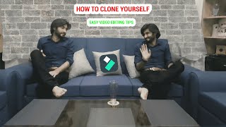 How to clone yourself using Filmora | Cloning Tutorial | Masking | Green Screen | VFX #shorts #short