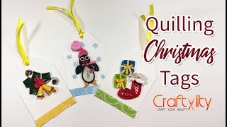 Paper Quilling Christmas Tags | Quilling Christmas cards | Christmas Quilling | Christmas designs