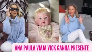 Roberto Justus Ana Paula Justus mostra mala para viajar Vick ganha presente