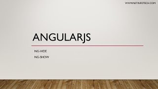 Use of ng-hide and ng-show in angularJs || NST INFOTECH