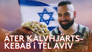 EATING VEAL HEART-KEBAB in TEL AVIV