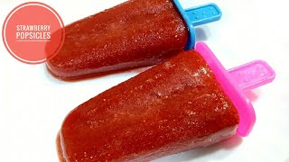 Strawberry Popsicles Recipe | Strawberry Ice Lolly | Ice Lolly | Kid's Special | Summer Special