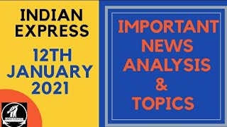 12th January 2021 | Gargi Classes News Analysis and Important Topics