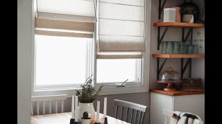 DIY Linen Roman Shades