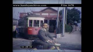 Trams in Vienna, Austria, in the 1960's.  Archive film 1678