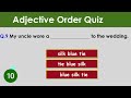 Fill in the blanks Adjective Order Quiz with answer #english_grammar_quiz  #grammar #englishgrammar