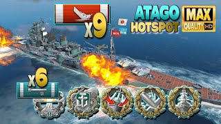 Cruiser Atago: Masterpiece, 9 ships destroyed - World of Warships