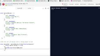 Javascript map() and filter() method chaining example