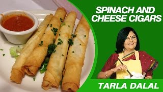 Spinach \u0026 Cheese Cigars (Rolls) Recipe by MasterChef Tarla Dalal