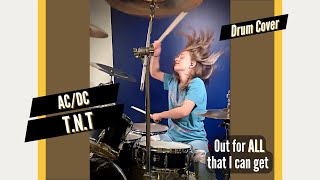 AC/DC - T.N.T.  (Drum Cover / Drummer Cam) Played LIVE by Teen Drummer   #Shorts