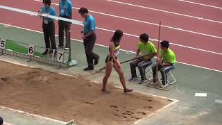 2017全実 女子走幅跳 枡見咲智子1本目 6m16 優勝