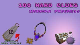 Ironman - Loot from 100 Hard Clue Scrolls