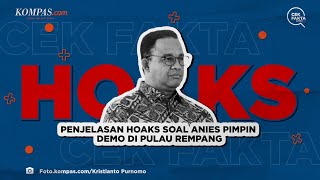 Penjelasan Hoaks soal Anies Pimpin Demo di Pulau Rempang