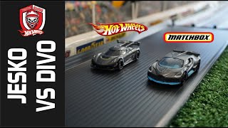Koenigsegg Jesko vs Bugatti Divo | Diecast Racing | Hot Wheels & Matchbox