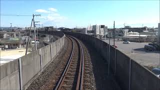 土佐くろしお鉄道ごめん・なはり線の後免駅～後免町駅間を走行する快速9640形の前面展望