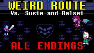 Vs. Susie and Ralsei Genocide/Weird Route Battle Fangame: ALL ENDINGS