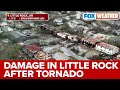 Drone Video Shows Extensive Damage in Little Rock, AR From Tornado